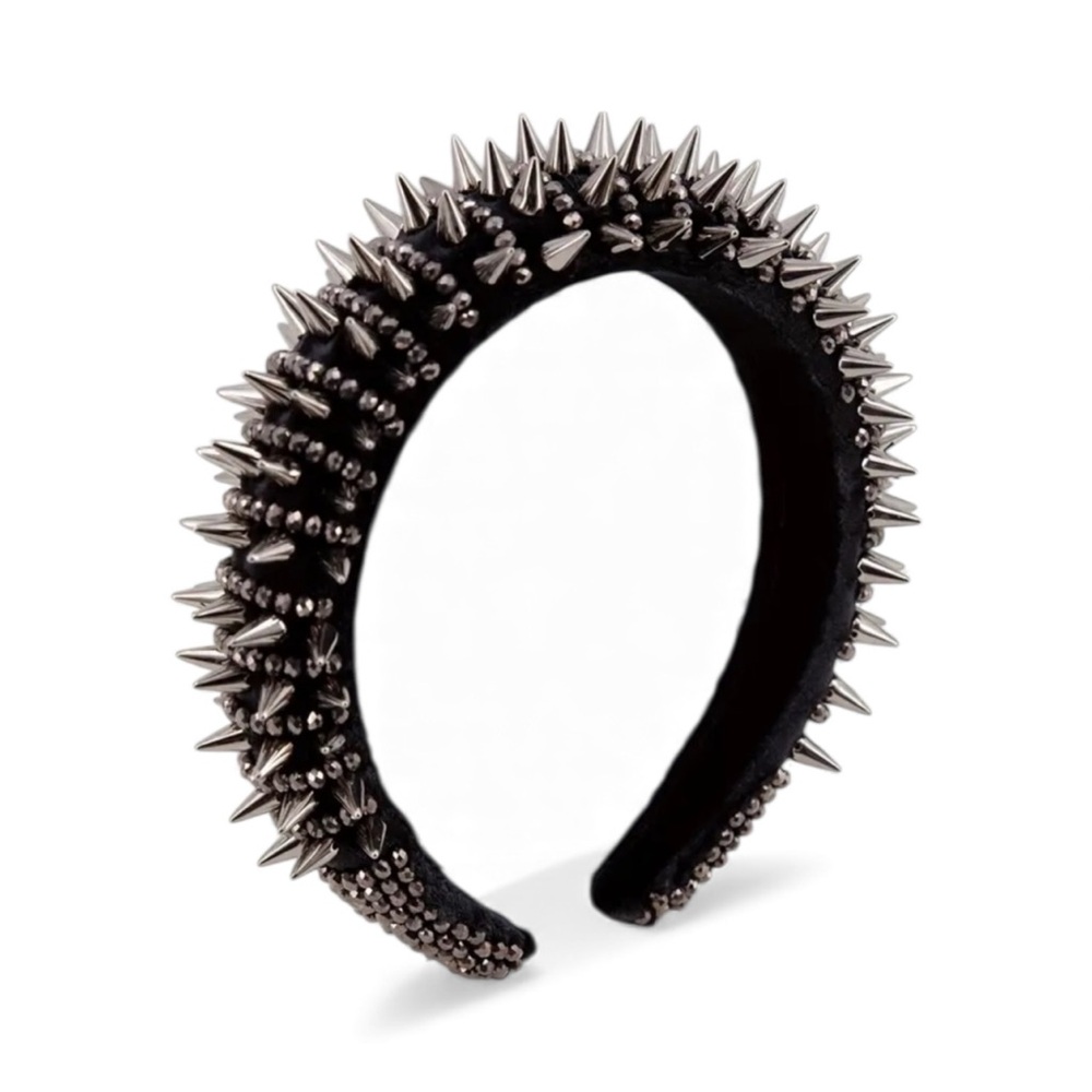 Silver Spiked Headband